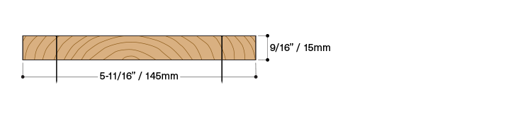 Graphic of 1x6x12 Square Edge
