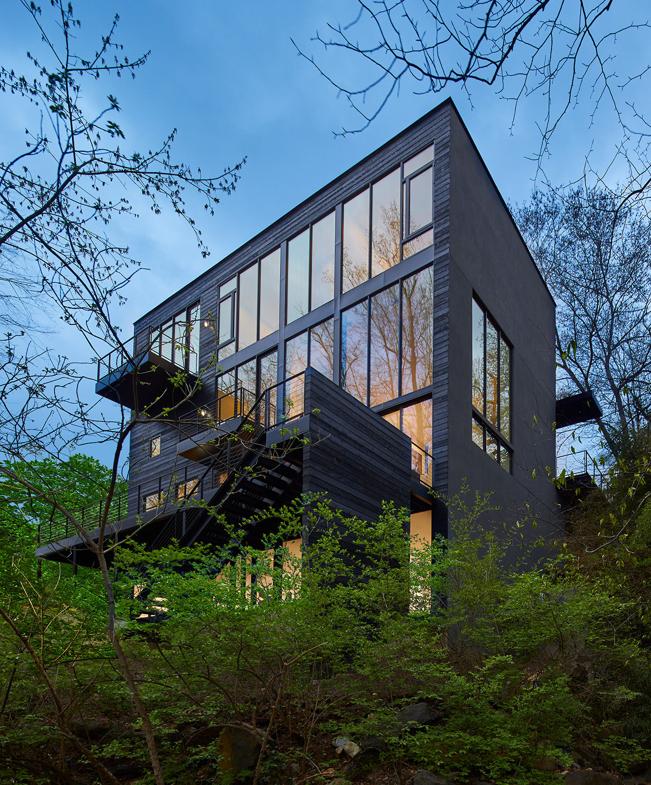 Franzen House with Gendai® Alkyd Black Yakisugi Siding