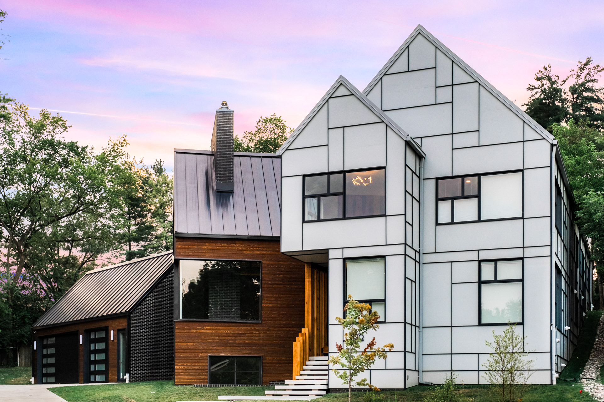 McLean Mansion clad in Pika-Pika® Linseed Brown Yakisugi