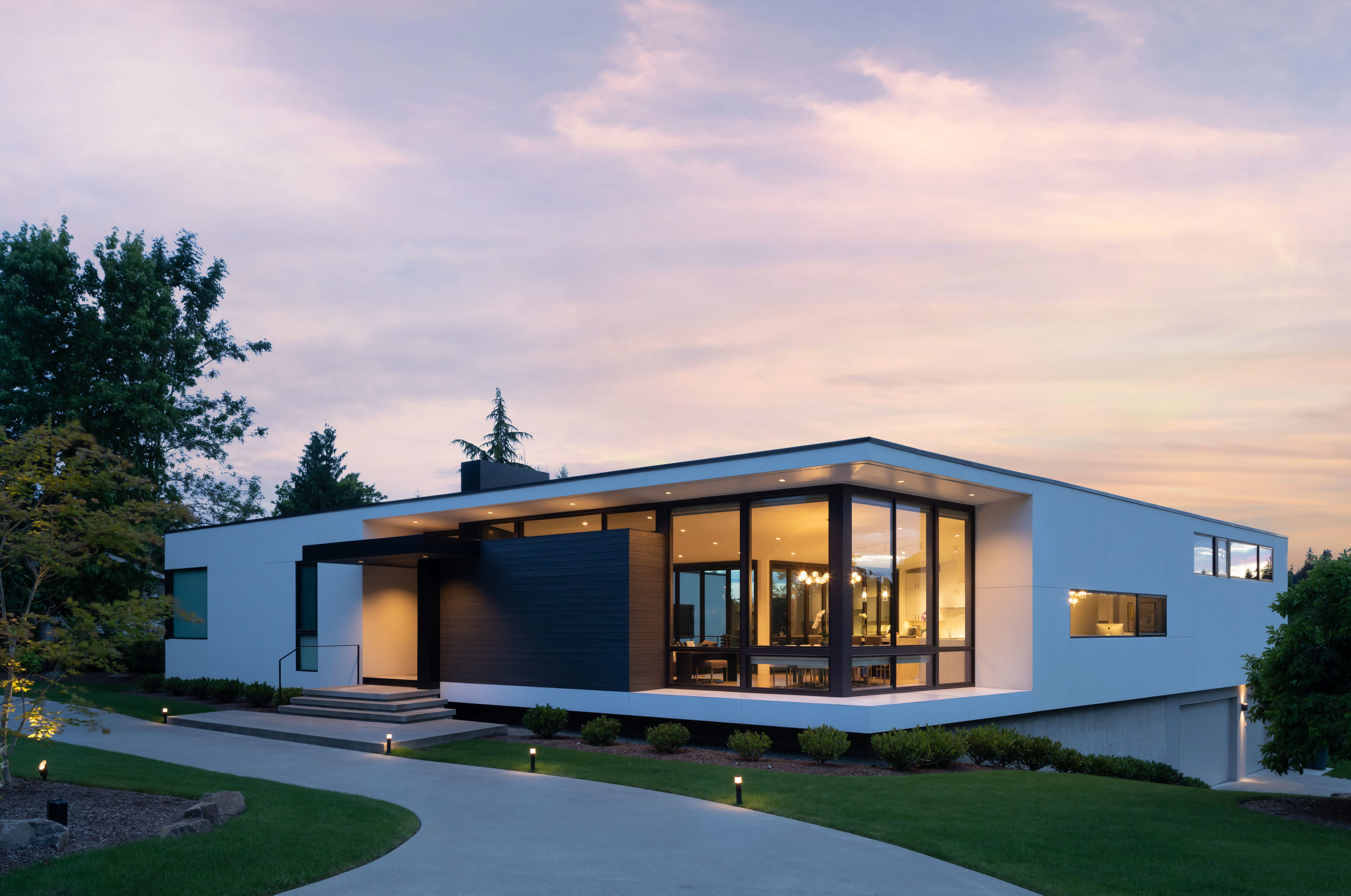 Clyde Hill House featuring Gendai® Alkyd Dark Gray Yakisugi